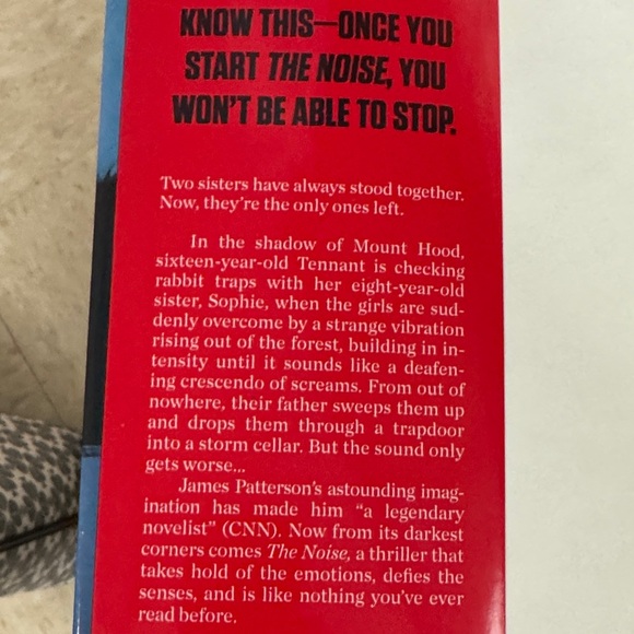 James Patterson 'The Noise' Hardcover Book - Blue and Red - Picture 6 of 6
